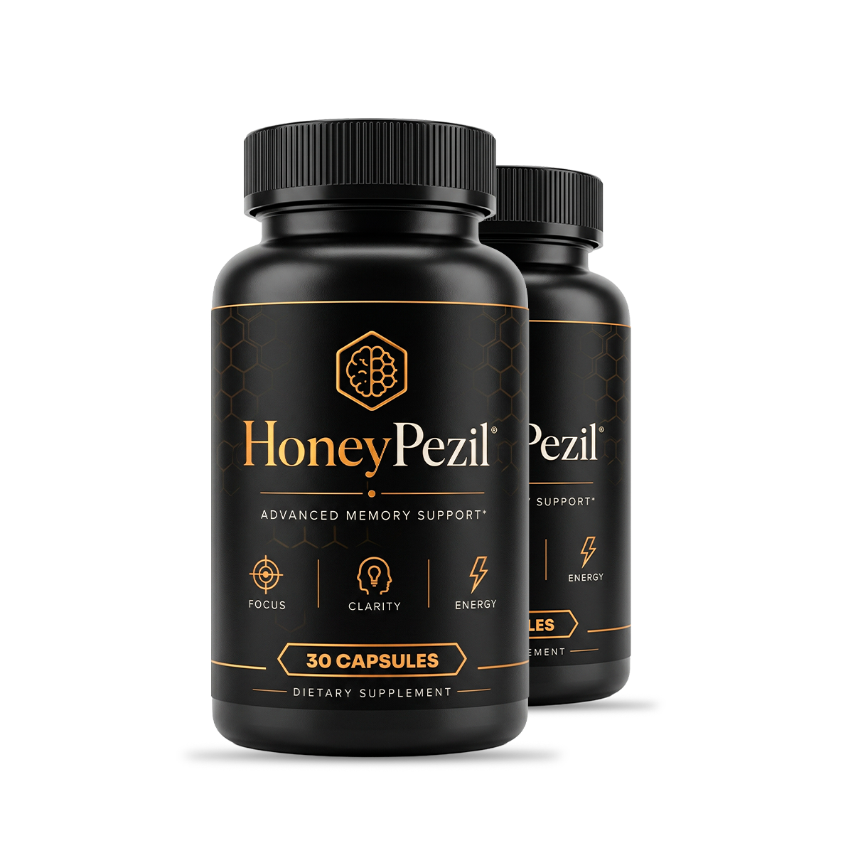 HoneyPezil 2 bottle package — memory and brain support