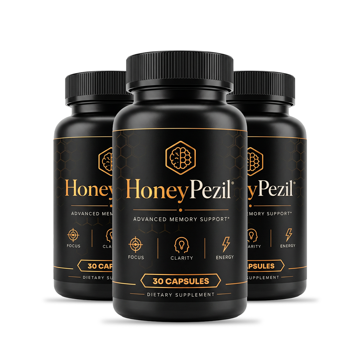 HoneyPezil® memory and brain support supplement — 3 bottle pack